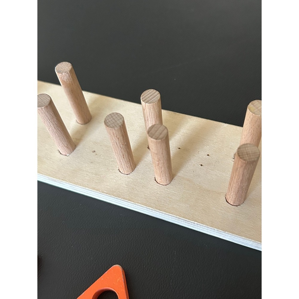 Wooden Shape Sorter Stacking Toy Geometric Blocks Montessori Educational Toddler - Picture 5 of 9